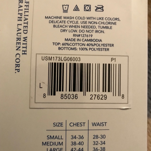 NWT US Polo fleece pajama set - Picture 3 of 4